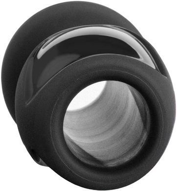 Анальний тунель Doc Johnson Platinum Premium Silicone The Stretch Medium Black (діаметр 5,1 см) зображення