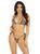 Красивий комплект зі стразами Leg Avenue Bikini top and thong panty Black One Size зображення