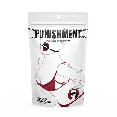 Кляп силиконовый с отверстиями + повязка на глаза Punishment Silicone Ball Gag Black картинка