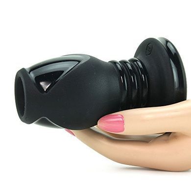 Анальний тунель Doc Johnson Platinum Premium Silicone The Stretch Medium Black (діаметр 5,1 см) зображення