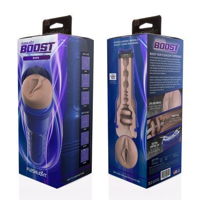 Мастурбатор-вагина Fleshlight Boost Bang, плавные кольца Turbo Tech картинка