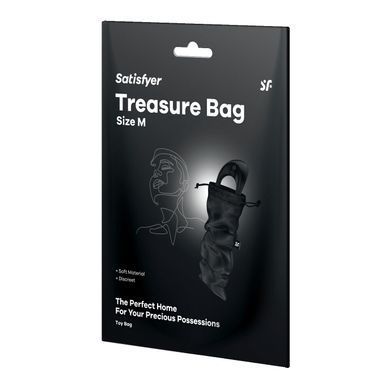 Мішечок для зберігання іграшок Satisfyer Treasure Bag Black, розмір M зображення