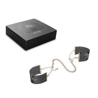 Металлические наручники-браслеты Bijoux Indiscrets Desir Metallique Handcuffs Black картинка