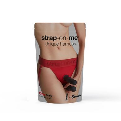 Трусики для страпона Strap-On-Me HARNAIS LINGERIE UNIQUE One Size RED зображення