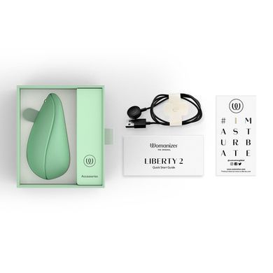 Вакуумний кліторальний стимулятор Womanizer Liberty 2 Sage зображення