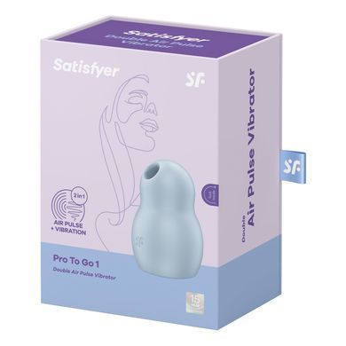Вакуумный стимулятор с вибрацией Satisfyer Pro To Go 1 Blue картинка