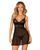 Рубашка и трусики Obsessive Chemeris babydoll & thong, размер XS/S картинка