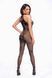 Прозорий бодістокінг на блискавці Noir Handmade F315 Ego flocked mesh halter catsuit, розмір S картинка 2