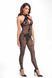 Прозорий бодістокінг на блискавці Noir Handmade F315 Ego flocked mesh halter catsuit, розмір S картинка 5