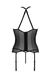 Прозрачный корсет с пажами и кружевом + стринги Passion SATARA CORSET black, размер L/XL картинка 4