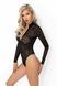 Леопардове боді з рукавами на блискавці Noir Handmade F287 Leopard flock bodysuit with long sleeves, розмір S картинка 5