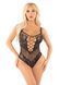 Боді-сітка зі стразами Leg Avenue Rhinestone Net and Lace Bodysuit One Size, Black картинка 3