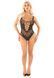 Боді-сітка зі стразами Leg Avenue Rhinestone Net and Lace Bodysuit One Size, Black картинка 6