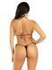 Красивий комплект зі стразами Leg Avenue Bikini top and thong panty Black One Size картинка 2
