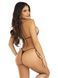 Красивий комплект зі стразами Leg Avenue Bikini top and thong panty Black One Size картинка 4