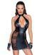 Платье с сетчатыми вставками Noir Handmade F238 Short tulle dress with powerwetlook inserts, размер S картинка 1