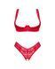 Комплект білизни з відкритим доступом Obsessive Lacelove cupless 2-pcs set Red, розмір XS/S картинка 3