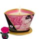 Масажна свічка з афродизіаками Shunga MASSAGE CANDLE Rose Petals троянда (170 мл) картинка 5