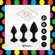 Набір силіконових анальних пробок FeelzToys Bibi Butt Plug Set 3 pcs Black (діаметр 3 - 3,5 - 4 см) картинка 3