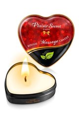 Масажна свічка сердечко Plaisirs Secrets Natural (35 мл) зображення