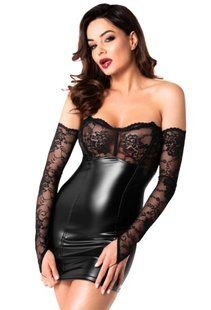 Сукня з мереживом та мітенками Noir Handmade F340 Dress with gloves, розмір S зображення