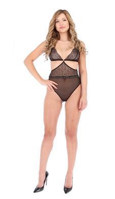 Ажурное боди Passion AMBERLY BODY black, размер L/XL картинка