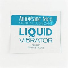 Пробник лубриканту з ефектом вібрації Amoreane Med Liquid Vibrator Berries Ягоди (2 мл) зображення