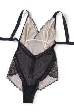 Полупрозрачное боди Obsessive Estiqua teddy, размер M/L картинка