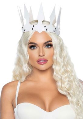 Корона шкіряна з шипами Leg Avenue Faux leather spiked crown Black зображення
