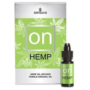 Збудливі краплі для клітора з доглядаючим ефектом Sensuva ON for Her Hemp Infused Arousal Oil (5 мл) зображення