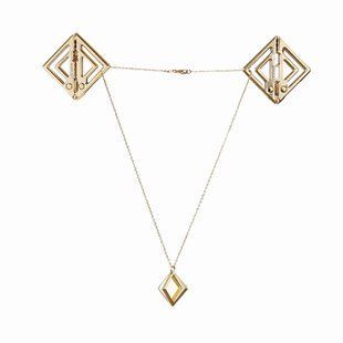 Затискачі для сосків з легкої підвіскою LOCKINK Adjustable Nipple Clamps with Light&nbsp;Pendant Golden зображення