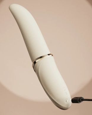 Вібратор з ротацією та підігрівом Zalo EVE Ivory White (діаметр 2,35 см) зображення