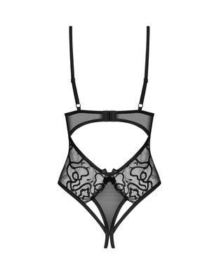 Прозоре боді з доступом Obsessive Blomentis crotchless teddy, розмір XS/S зображення