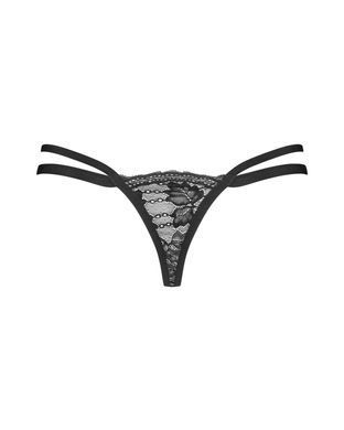 Очаровательные кружевные трусики Obsessive Nutris thong, размер XS/S картинка