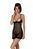 Сорочка з відкритими грудьми + стрінги Passion MARINA CHEMISE black, розмір L/XL зображення