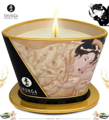 Массажная свеча с афродизиаками Shunga MASSAGE CANDLE Vanilla Fetish ваниль (170 мл) картинка