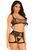 Прозорий комплект Leg Avenue Top and garter harness Black One Size зображення