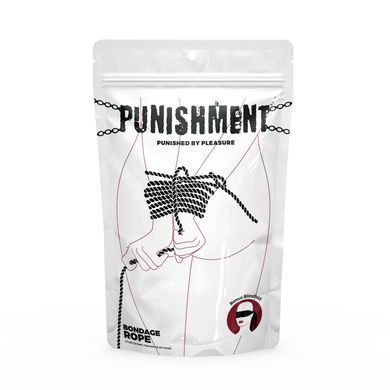 Веревка для шибари + повязка на глаза Punishment Bondage Rope Black картинка