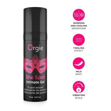Гель для стимуляции точки G с эффектом вибрации + тепло-холод Orgie She Spot Intimate Gel (15 мл) картинка