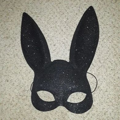 Блискуча маска кролика Leg Avenue Glitter masquerade rabbit mask Black зображення