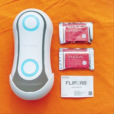 Мастурбатор зі стимулюючими кульками Tenga FLIP ORB Blue Rush зображення