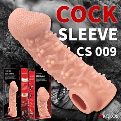 Насадка на член з отвором для мошонки Kokos Cock Sleeve CS 009, розмір L зображення