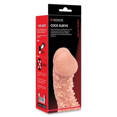 Насадка на член з отвором для мошонки Kokos Cock Sleeve CS 009, розмір L зображення