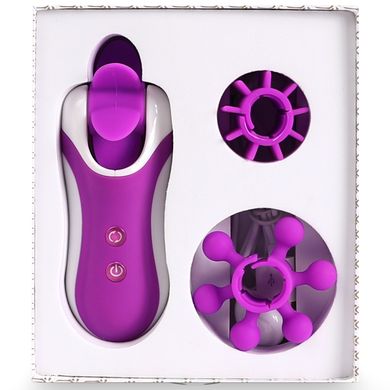 Стимулятор з імітацією оральних ласк FeelzToys Clitella Oral Clitoral Stimulator Purple зображення