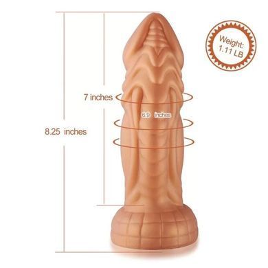 Силиконовый фаллоимитатор с вибрацией Hismith Slightly Curved Vibrating Silicone Dildo Monster Series (диаметр 5,6 см) картинка
