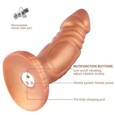 Силиконовый фаллоимитатор с вибрацией Hismith Slightly Curved Vibrating Silicone Dildo Monster Series (диаметр 5,6 см) картинка