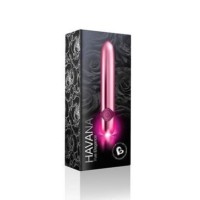 Вибратор с LED-подсветкой Rocks Off Havana True Elegance Soft Lilac (USB зарядка, длина 13,5 см) картинка