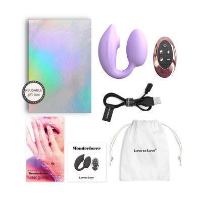 Вакуумний стимулятор з віброяйцем Love To Love Wonderlover VIVA MAUVE (діаметр 3,9 см) зображення