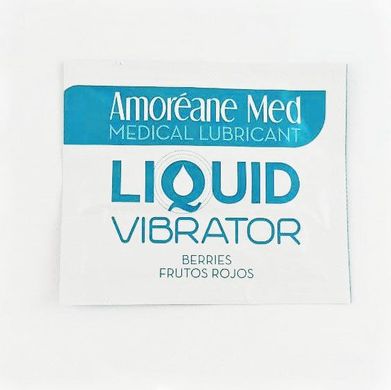 Пробник лубриканту з ефектом вібрації Amoreane Med Liquid Vibrator Berries Ягоди (2 мл) зображення