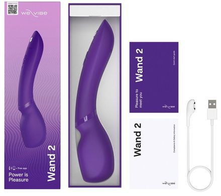 Смарт-вібромасажер We-Vibe Wand 2 Purple (діаметр 5,5 см) зображення